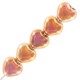 Czech Hearts beads Perlen 6mm Crystal sunset 00030/27137